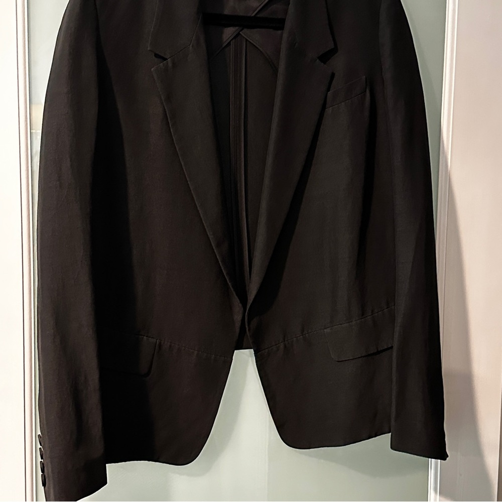Alexander Wang Black Runway Slouch Tuxedo Blazer Open Jacket Size 2 Barely Worn